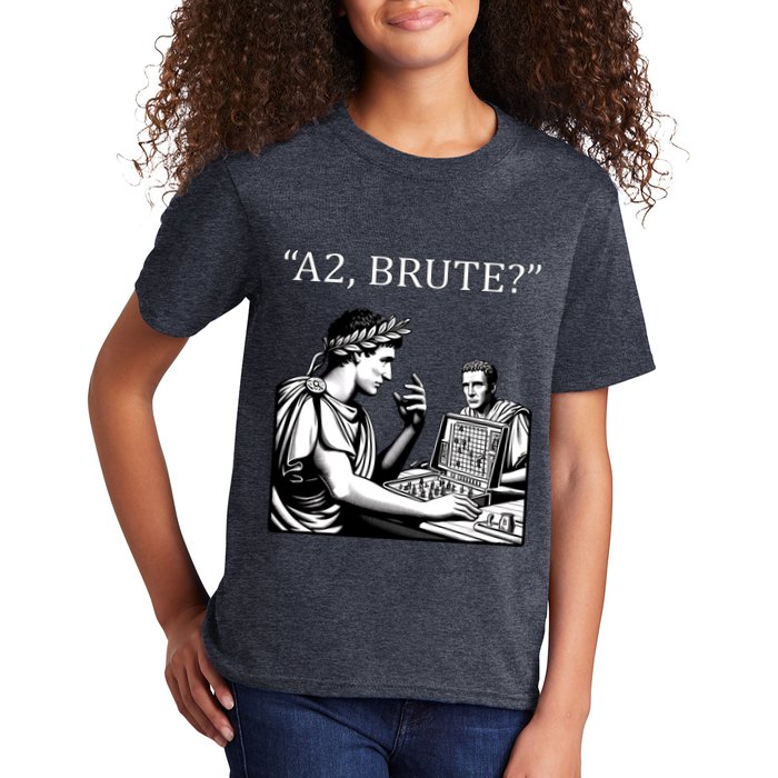 Funny History Caesar And Brutus Board Game Meme Kids T-Shirt