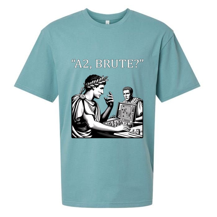 Funny History Caesar And Brutus Board Game Meme Sueded Cloud Jersey T-Shirt