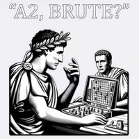 Funny History Caesar And Brutus Board Game Meme Garment-Dyed Sweatshirt