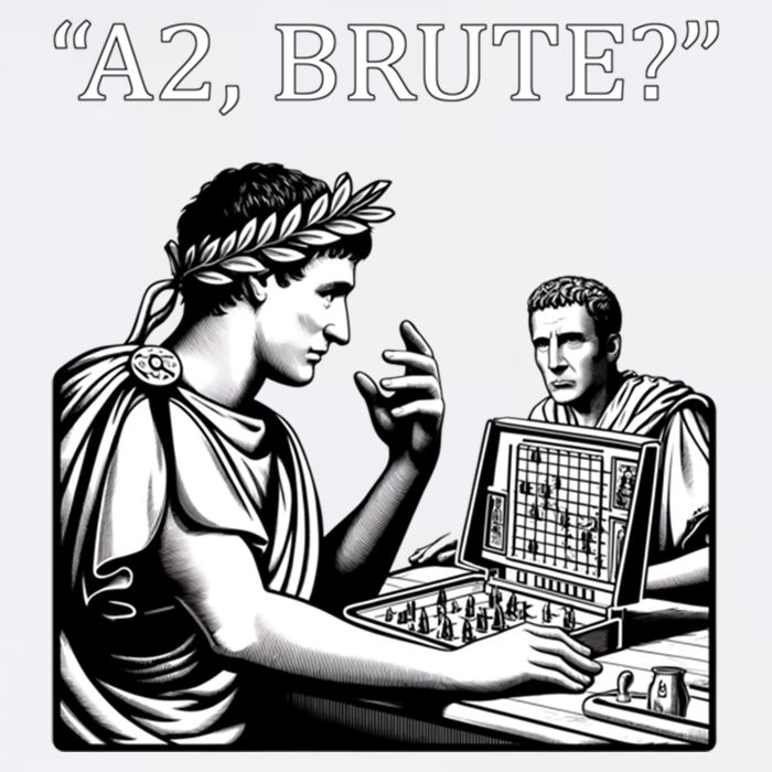 Funny History Caesar And Brutus Board Game Meme Garment-Dyed Sweatshirt