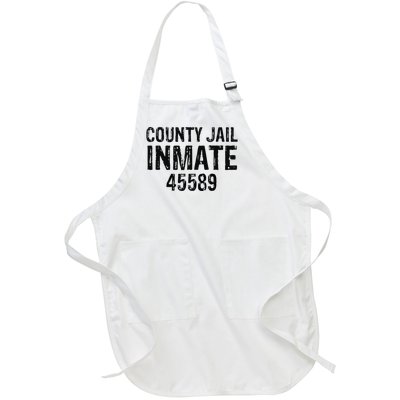 funyn Halloween County Jail Inmate Prisoner Costume Party Full-Length Apron With Pockets