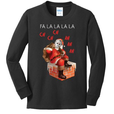 Funny Horror Christmas Holiday Goth Christmas Kids Long Sleeve Shirt