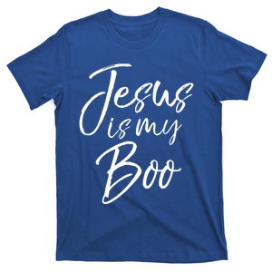 Funny Halloween Christian Ghost Pun Cute Jesus Is My Boo Gift T-Shirt