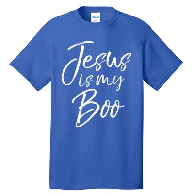 Funny Halloween Christian Ghost Pun Cute Jesus Is My Boo Gift Tall T-Shirt