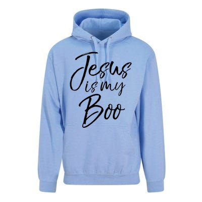 Funny Halloween Christian Ghost Pun Cute Jesus Is My Boo Gift Unisex Surf Hoodie