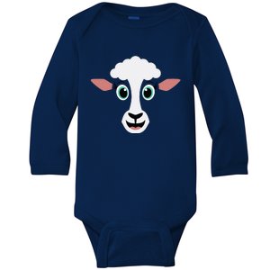 Funny Halloween Costume For Girl Boy Cute Sheepp Face Baby Long Sleeve Bodysuit