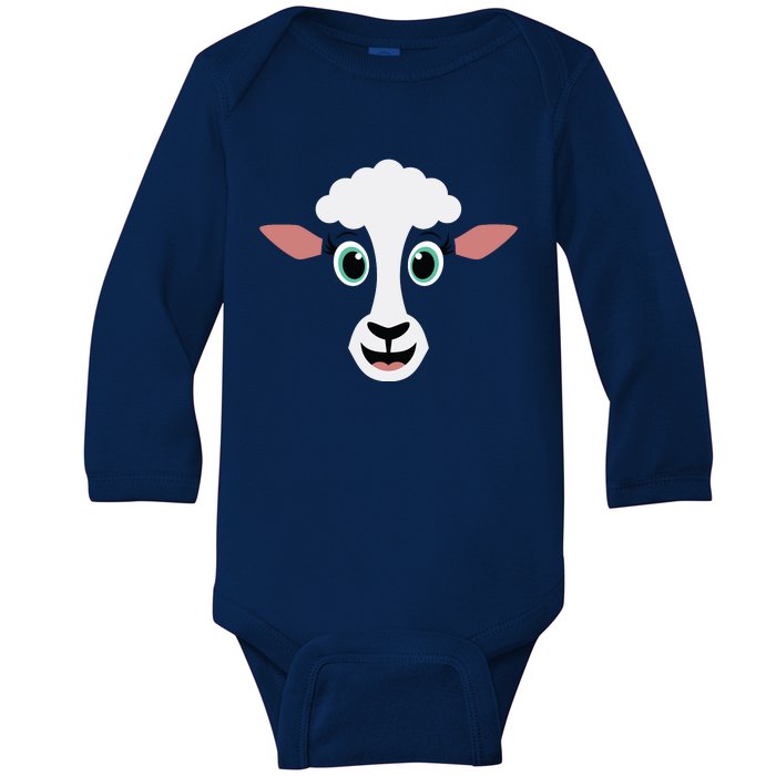 Funny Halloween Costume For Girl Boy Cute Sheepp Face Baby Long Sleeve Bodysuit