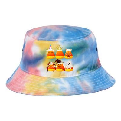 Funny Halloween Candy Corn Ghosts Witch Costume Tie Dye Newport Bucket Hat