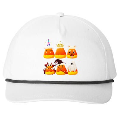 Funny Halloween Candy Corn Ghosts Witch Costume Snapback Five-Panel Rope Hat