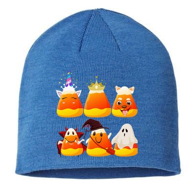 Funny Halloween Candy Corn Ghosts Witch Costume Sustainable Beanie