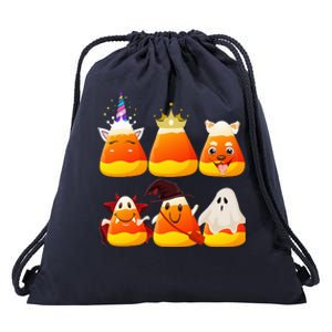 Funny Halloween Candy Corn Ghosts Witch Costume Drawstring Bag