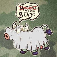 Funny Halloween Cow Moo I Mean Boo Legacy Tie Dye Trucker Hat