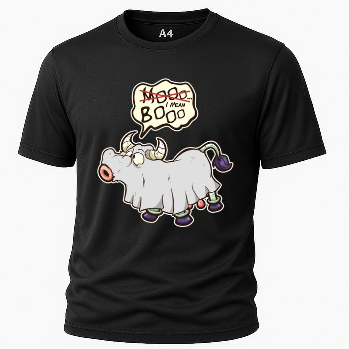 Funny Halloween Cow Moo I Mean Boo Performance Shirt