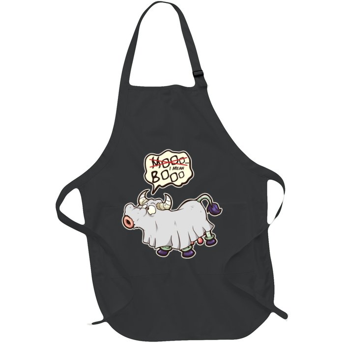 Funny Halloween Cow Moo I Mean Boo Apron