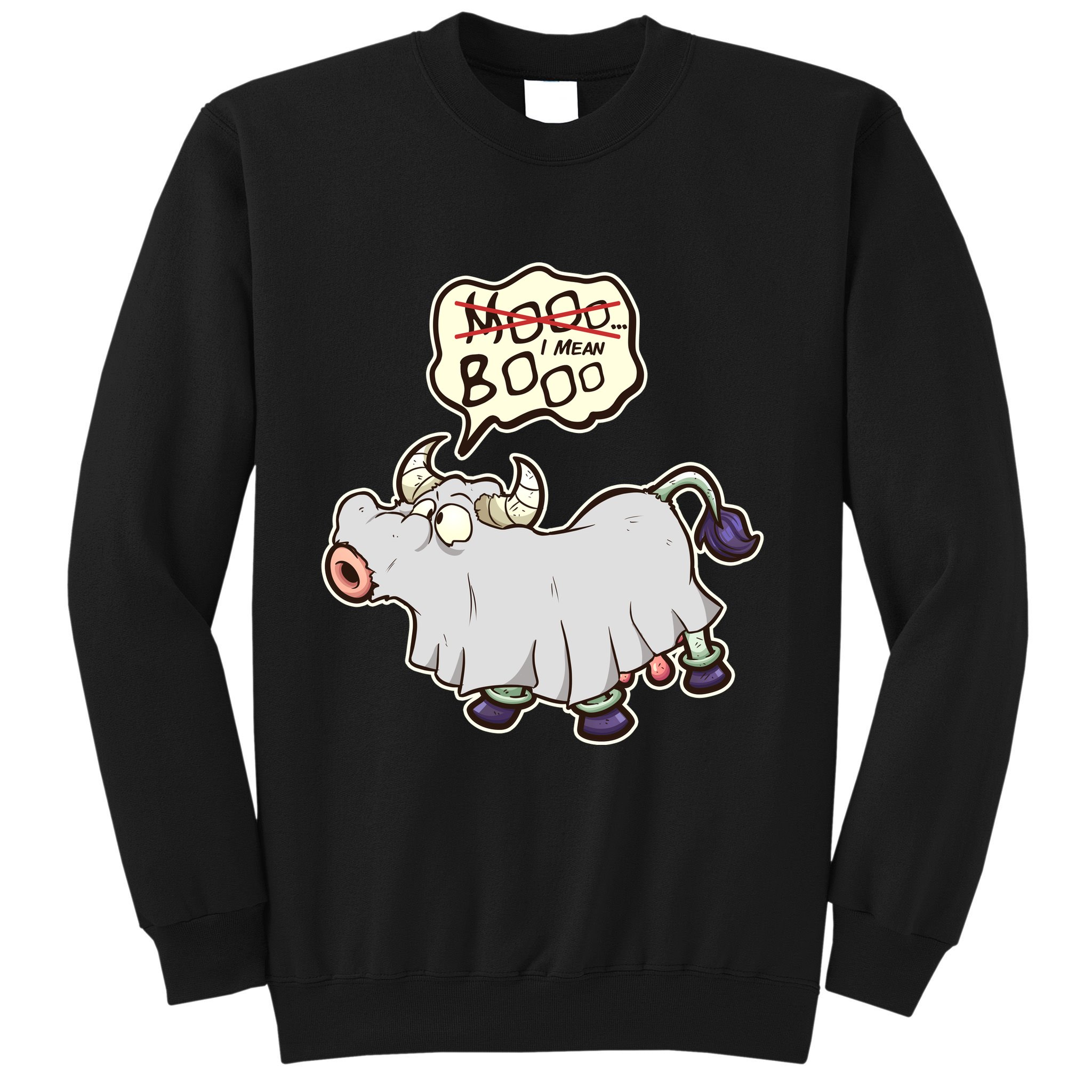 Funny Halloween Cow Moo I Mean Boo Sweatshirt