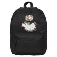 Funny Halloween Cow Moo I Mean Boo 16 in Basic Backpack