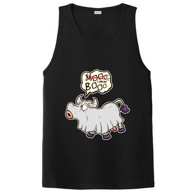 Funny Halloween Cow Moo I Mean Boo PosiCharge Competitor Tank