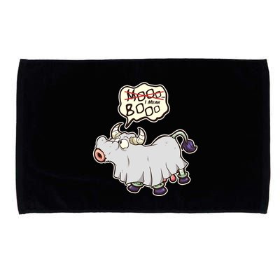 Funny Halloween Cow Moo I Mean Boo Microfiber Hand Towel