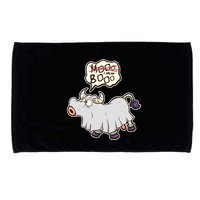 Funny Halloween Cow Moo I Mean Boo Microfiber Hand Towel