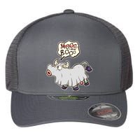 Funny Halloween Cow Moo I Mean Boo Flexfit Unipanel Trucker Cap
