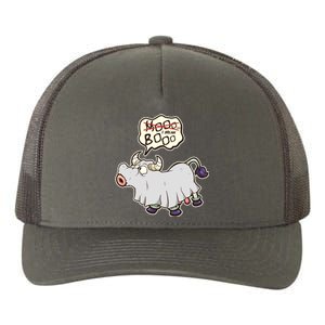 Funny Halloween Cow Moo I Mean Boo Yupoong Adult 5-Panel Trucker Hat