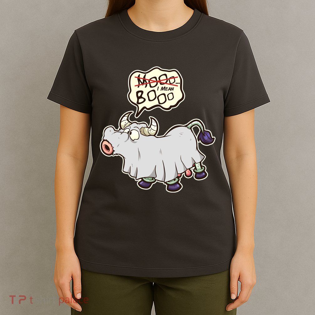 Funny Halloween Cow Moo I Mean Boo T-Shirt