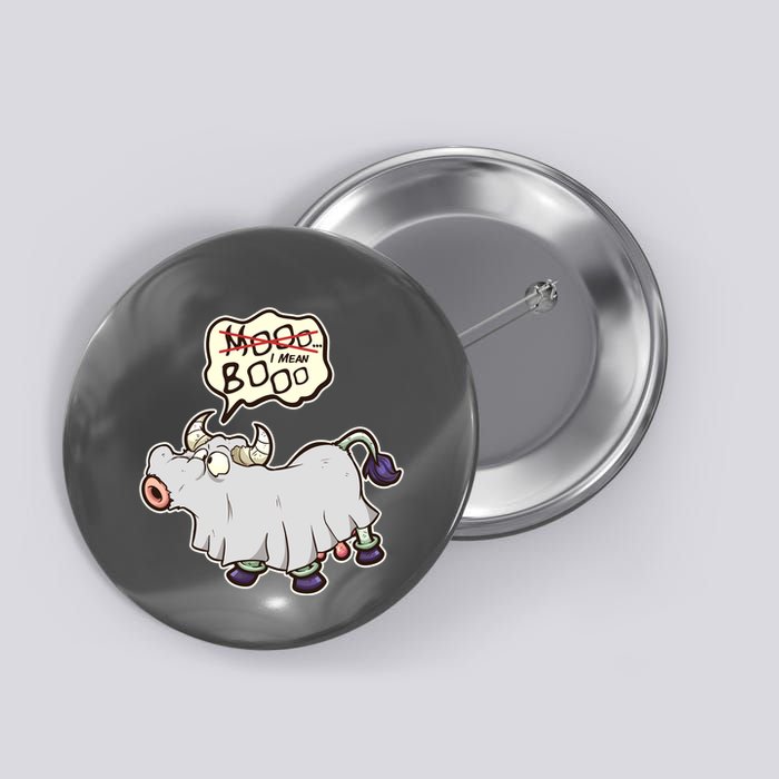 Funny Halloween Cow Moo I Mean Boo Button