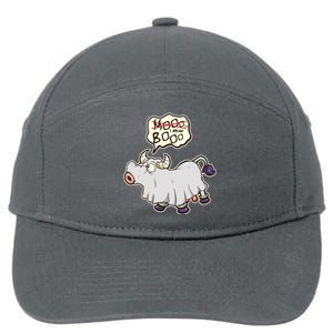 Funny Halloween Cow Moo I Mean Boo 7-Panel Snapback Hat