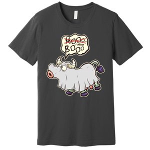 Funny Halloween Cow Moo I Mean Boo Premium T-Shirt