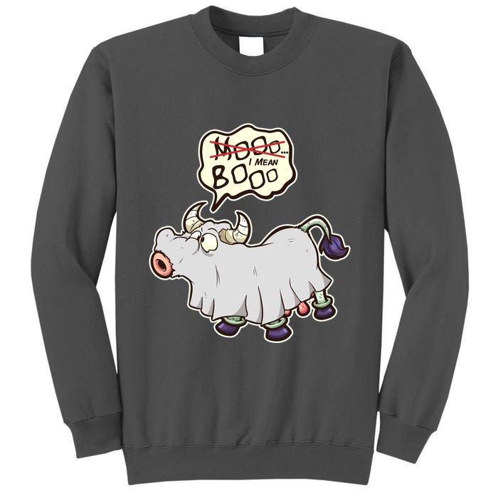 Funny Halloween Cow Moo I Mean Boo Tall Sweatshirt