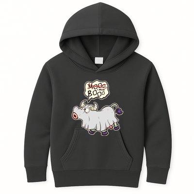 Funny Halloween Cow Moo I Mean Boo Kids Hoodie