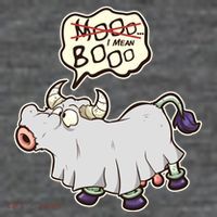 Funny Halloween Cow Moo I Mean Boo Wool Snapback Cap