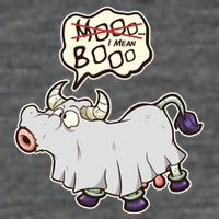Funny Halloween Cow Moo I Mean Boo Kids T-Shirt