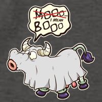 Funny Halloween Cow Moo I Mean Boo Vector Backpack