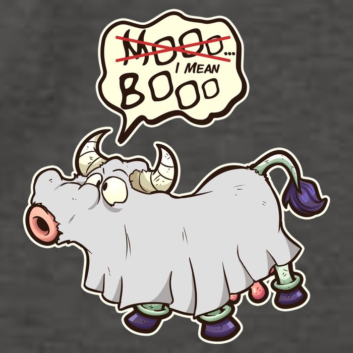 Funny Halloween Cow Moo I Mean Boo Vector Backpack