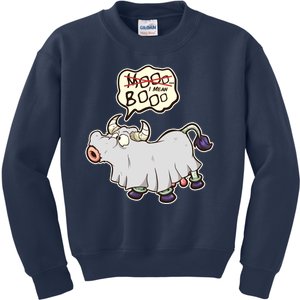 Funny Halloween Cow Moo I Mean Boo Kids Sweatshirt