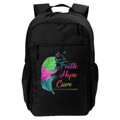 Faith Hope Cure Metastatic Breast Cancer Feather Backpack