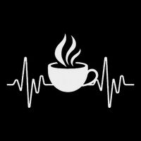 Funny Heartbeat Coffee Cup Cute Heartbeat Coffee Lover Doggie Tank
