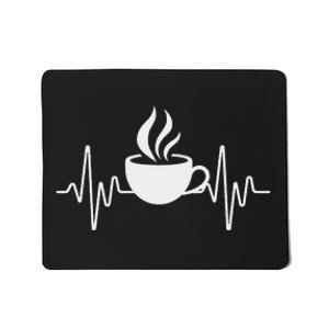 Funny Heartbeat Coffee Cup Cute Heartbeat Coffee Lover Mousepad