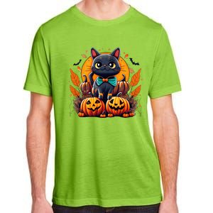 Funny Halloween Cat Costume Pumpkin Cat Black Cat Halloween Adult ChromaSoft Performance T-Shirt