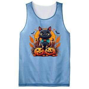 Funny Halloween Cat Costume Pumpkin Cat Black Cat Halloween Mesh Reversible Basketball Jersey Tank