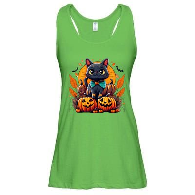 Funny Halloween Cat Costume Pumpkin Cat Black Cat Halloween Ladies Essential Flowy Tank