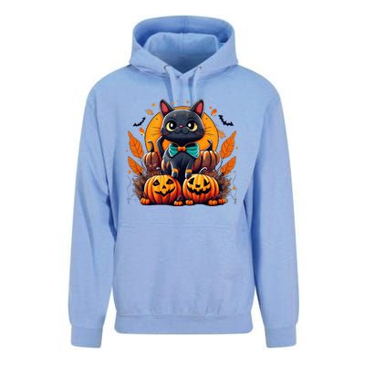 Funny Halloween Cat Costume Pumpkin Cat Black Cat Halloween Unisex Surf Hoodie