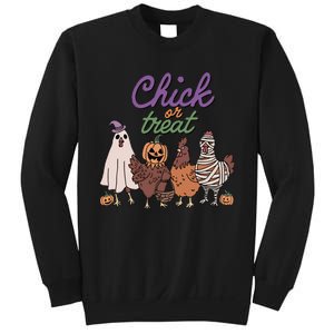 Funny Halloween Chicken Chick Or Treat Ghost Chickens Gift Sweatshirt