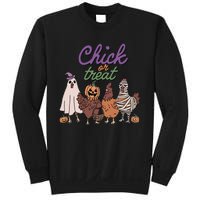 Funny Halloween Chicken Chick Or Treat Ghost Chickens Gift Sweatshirt