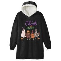 Funny Halloween Chicken Chick Or Treat Ghost Chickens Gift Hooded Wearable Blanket