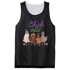 Funny Halloween Chicken Chick Or Treat Ghost Chickens Gift Mesh Reversible Basketball Jersey Tank