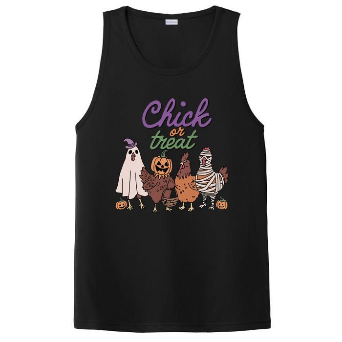 Funny Halloween Chicken Chick Or Treat Ghost Chickens Gift PosiCharge Competitor Tank