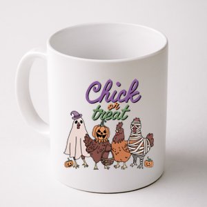 Funny Halloween Chicken Chick Or Treat Ghost Chickens Gift Coffee Mug