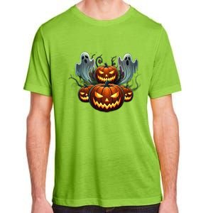 Funny Halloween Costume Gift Pumpkin Face Meaningful Gift Adult ChromaSoft Performance T-Shirt